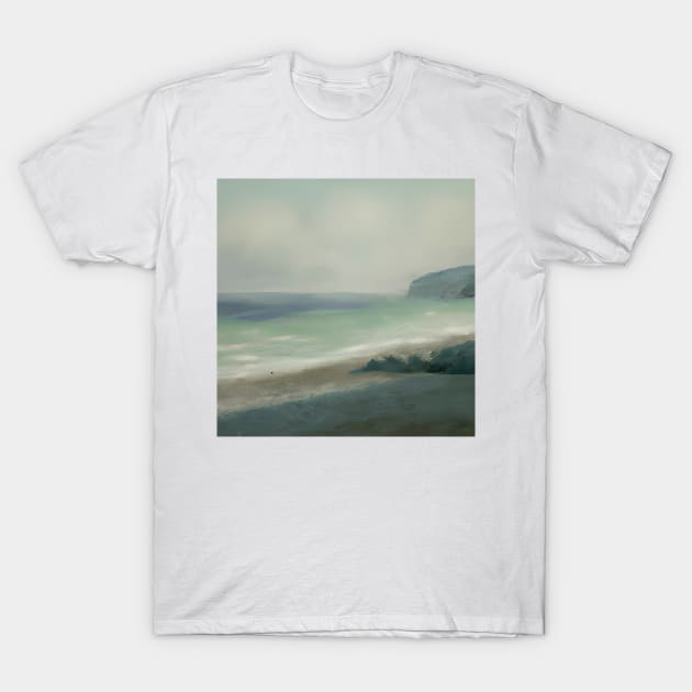 Beach Pastel Painting T-Shirt by druidwolfart